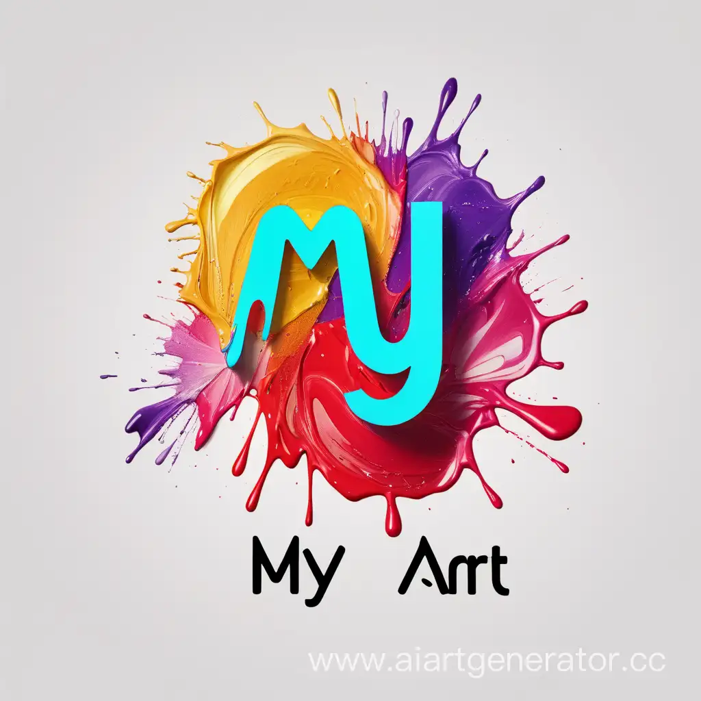 Логотип с именем m_y_art, искусство, художник, палитра, кисть