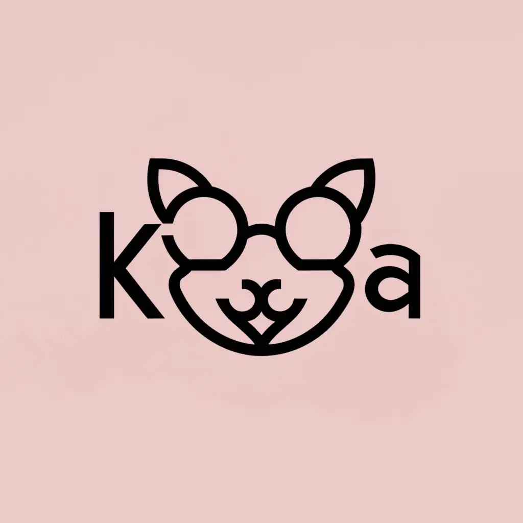 a logo design,with the text "Khana", main symbol:A cat with glass,complex,be used in Entertainment industry,clear background