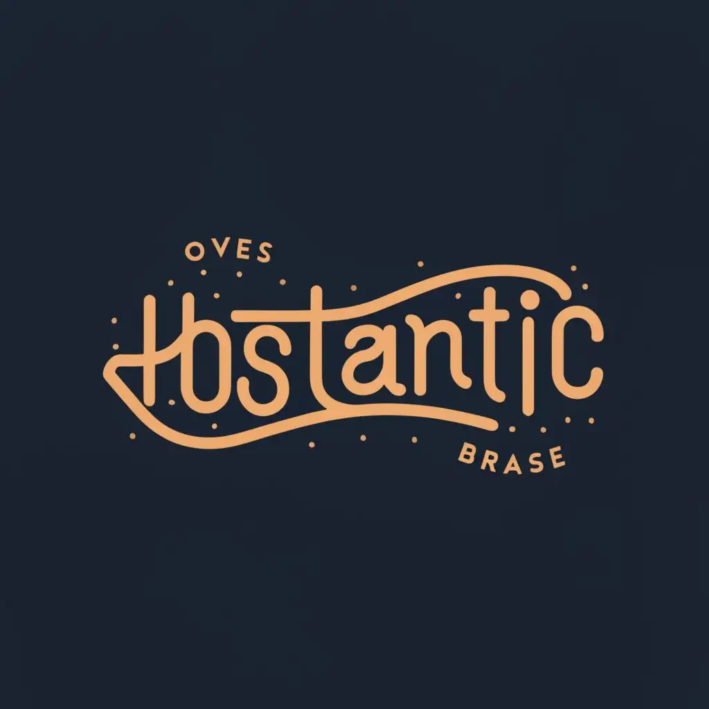 logo, font, with the text "Hostantic", typography, be used in Technology industry
