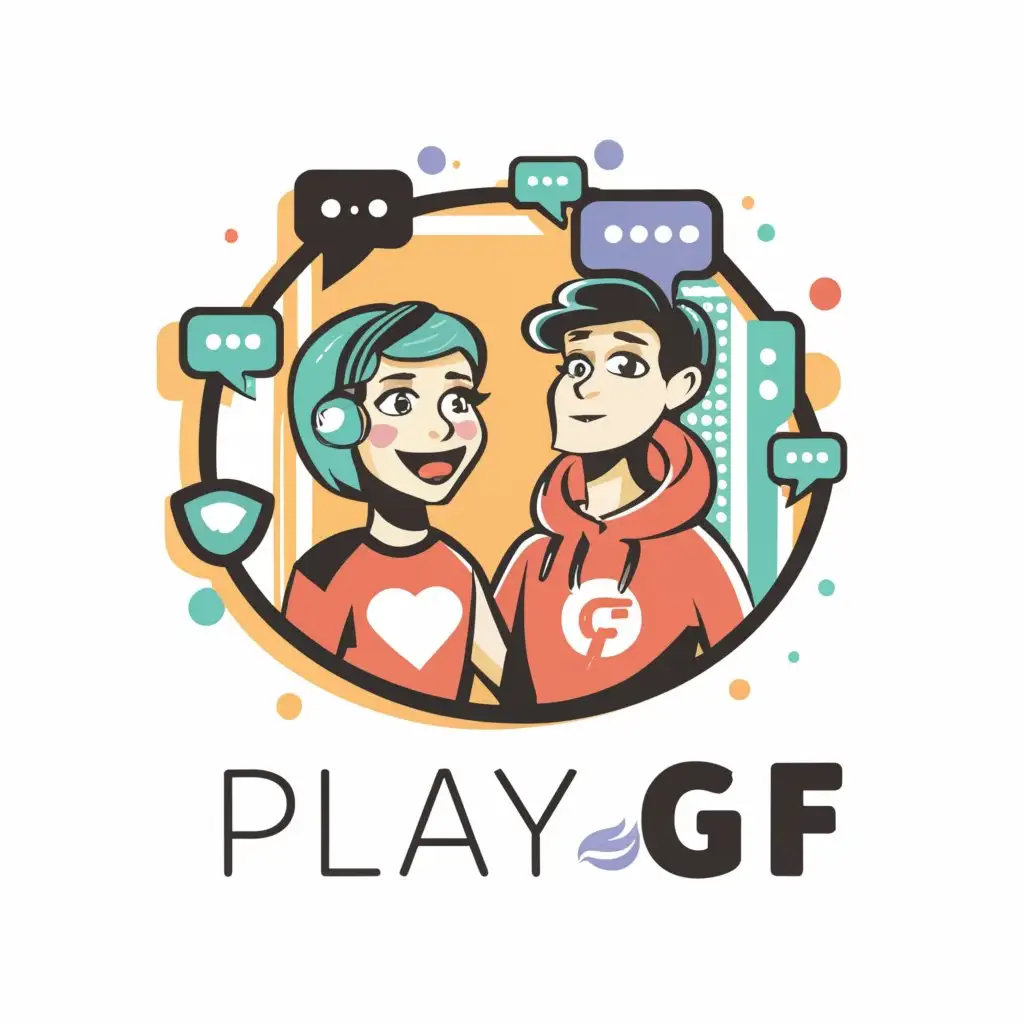LOGO-Design-For-PlayGF-Interactive-Chat-Room-for-Girls-and-Boys-with-a-Clear-Background
