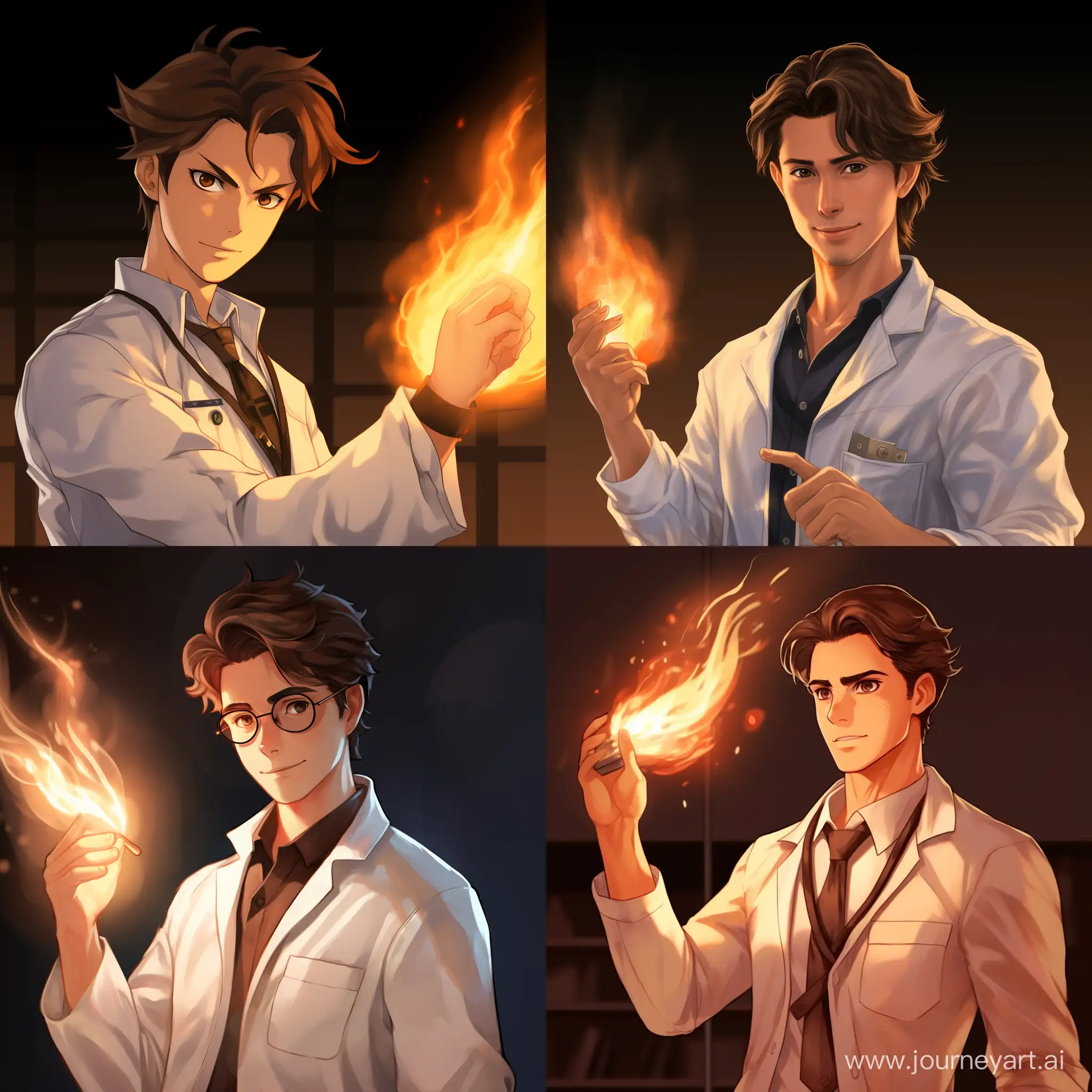 Anime-Scientist-Controlling-Elemental-Flame-in-Lab-Coat