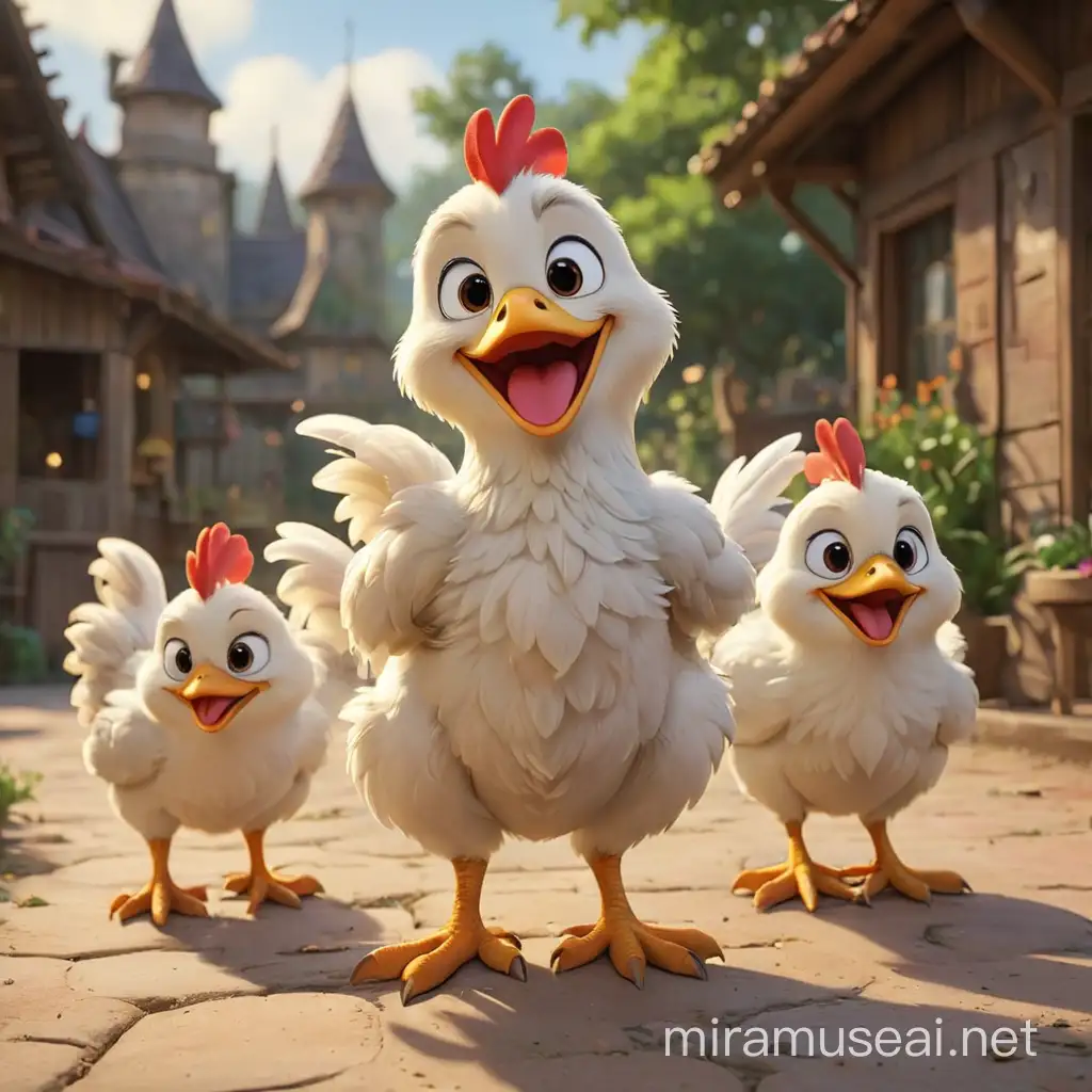 DisneyInspired Happy Chicken Poses