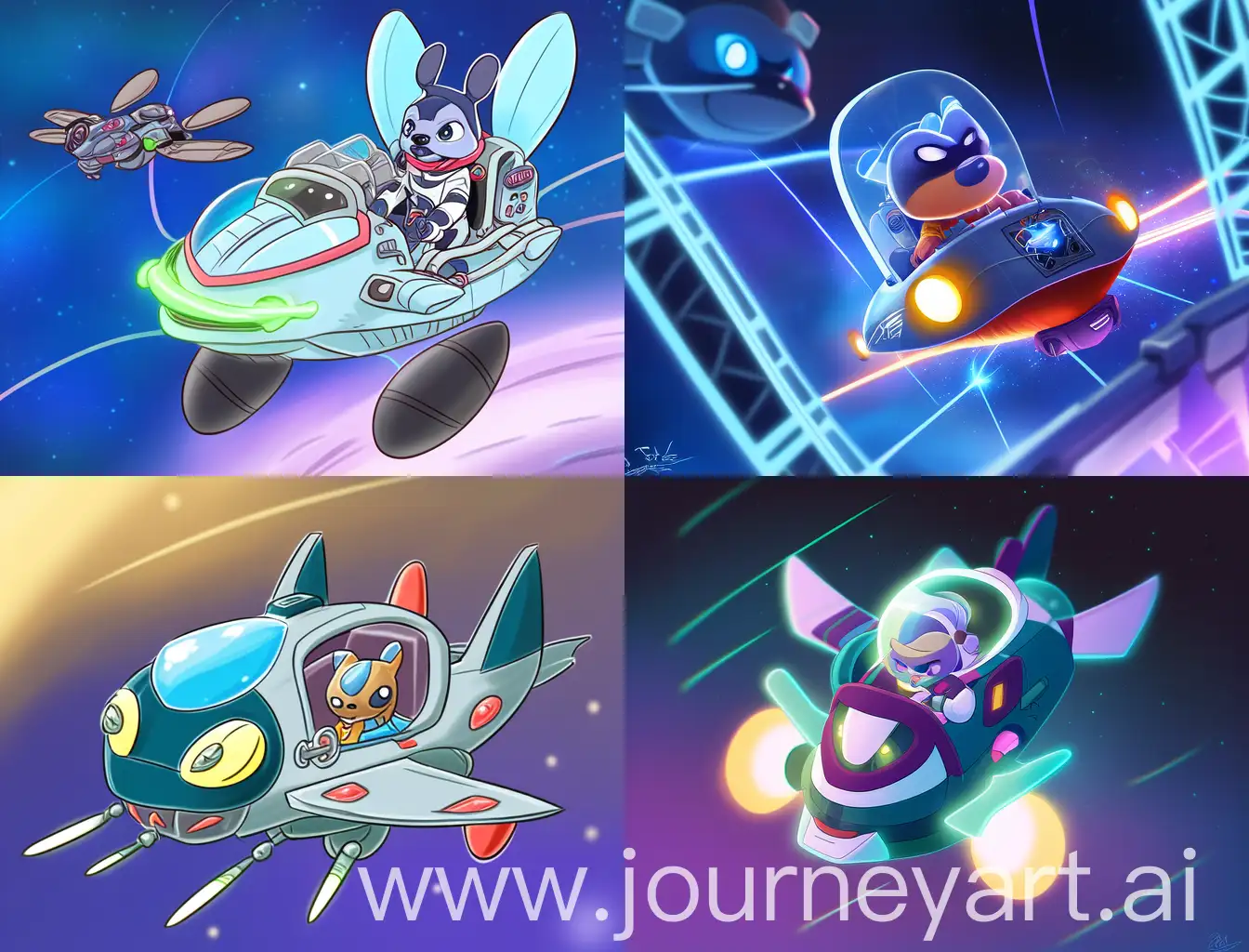 Stitch-Piloting-a-Disney-Cartoon-Style-Spaceship