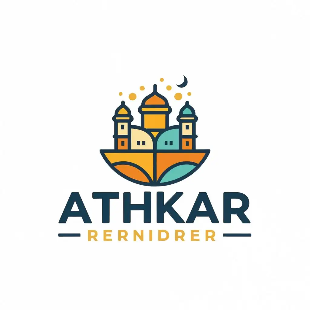 LOGO-Design-for-Athkar-Reminder-Serene-Silhouette-of-Mosque-and-Prayer-Beads-in-Calming-Blue-and-Gold-Palette