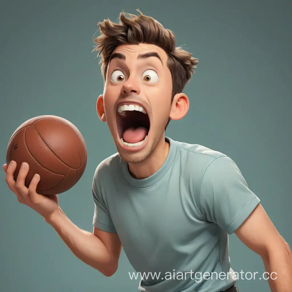 Dynamic-Cartoon-Man-Catching-Ball