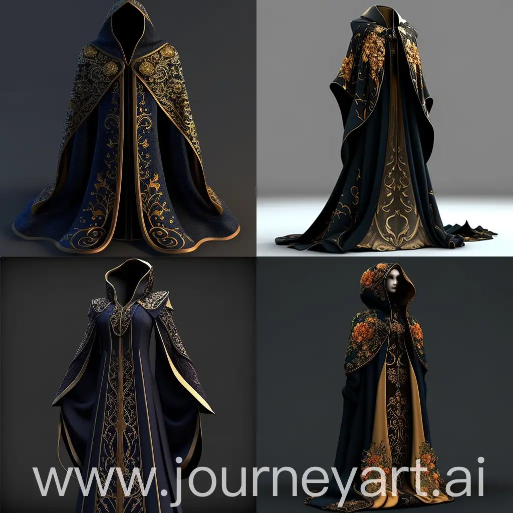 Elegant-Velvet-Abaya-in-Tow-Colors-3D-Avatar-Fashion-Portrait