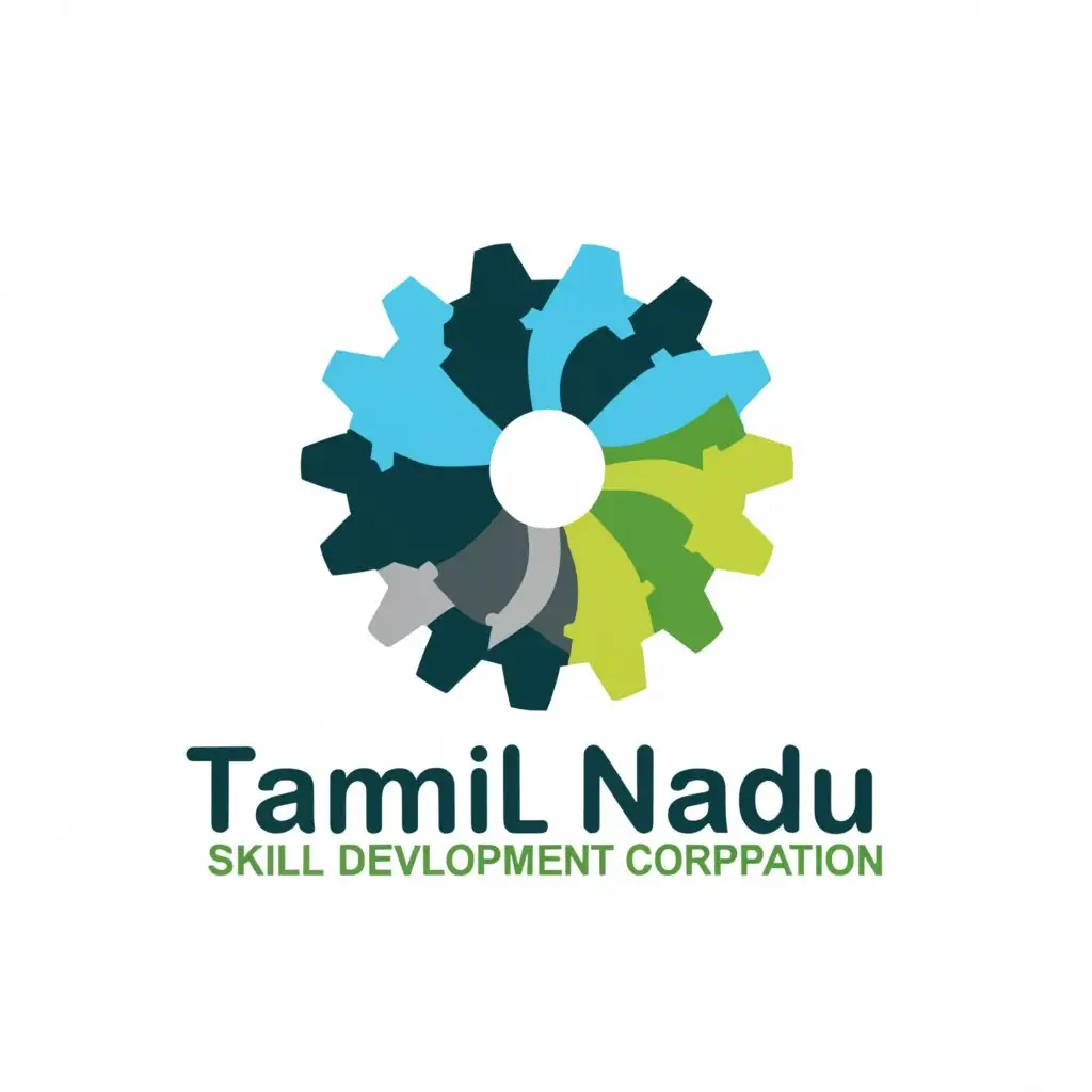 a logo design,with the text "Tamil Nadu Skill Development Corporation", main symbol:Skill Development: The logo should visually convey the idea of skill enhancement and improvement.

Industry Relevance: Incorporate elements or symbols that represent various industries to signify relevance.

Employability: Include imagery that suggests readiness for employment and career advancement.

Collaboration: Integrate visual elements that symbolize teamwork and cooperation among stakeholders.

Quality Training: Represent the concept of high-quality education and training through design elements.

Placement: Depict pathways or symbols indicating successful job placement and career progression.

Colour Consideration:

Primary Colour: Choose a shade symbolizing progress and professionalism.

Secondary Colour: Opt for a vibrant and energetic color to signify optimism and enthusiasm.

Accent Colour: Use a color that exudes trust and stability.

Overall Style:

Modern and Professional: Employ sleek and clean lines, contemporary fonts, and minimalist design elements.

Approachable: Balance professionalism with approachability by incorporating friendly shapes and inviting imagery.

Vibrant and Optimistic: Infuse the design with energy and positivity to reflect the potential for growth and success in skill development.

By aligning the design with these guidelines, participants can create a logo that effectively represents the essence of TNSDC while appealing to a broad audience.,Minimalistic,be used in Education industry,clear background