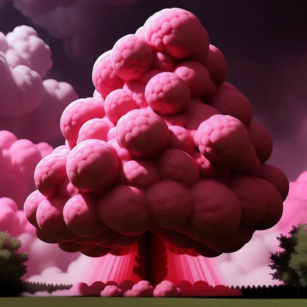 Enigmatic Radioactive Cherry Cloud Illuminating the Sky
