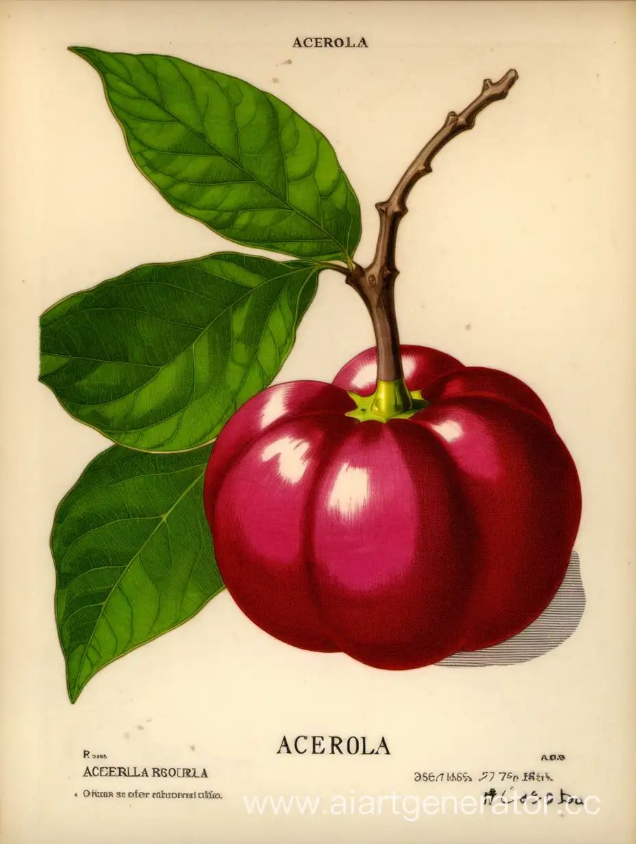 Vibrant-Acerola-Berries-on-Lush-Greenery-Fresh-and-Juicy-Harvest