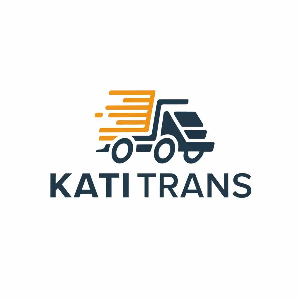a logo design,with the text "Kati Trans", main symbol:Transport Truck Logistic,Moderate,clear background