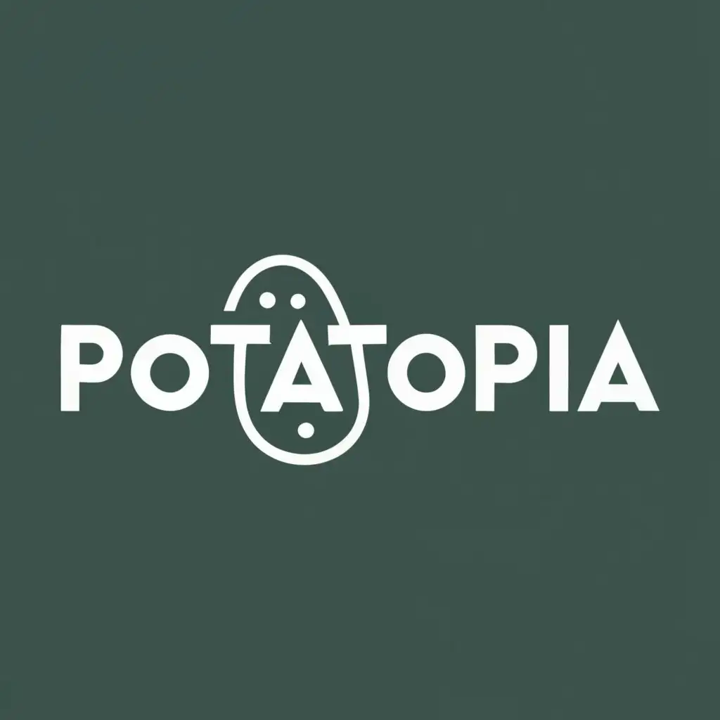 logo, potato, with the text "potatopia", typography, be used in Restaurant industry