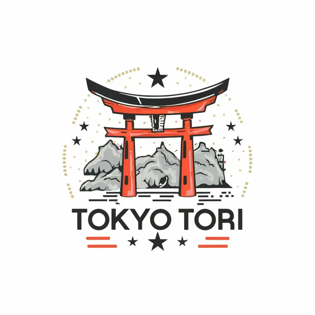 logo, Torii, Tokyo, Stars, White Border, with the text "Tokyo Torii ", typography, be used in Sports Fitness industry