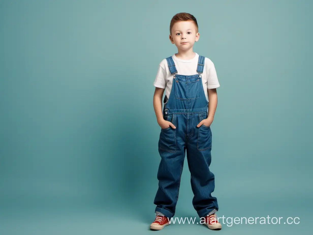 FullLength-Portrait-of-a-Boy-in-Overalls