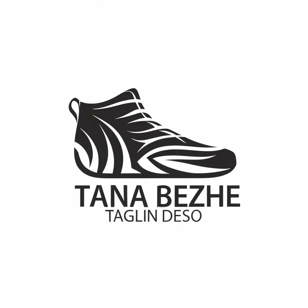 a logo design,with the text "TANA BEZHEH", main symbol:sport shoes,complex,be used in Retail industry,clear background,clear and just titile
