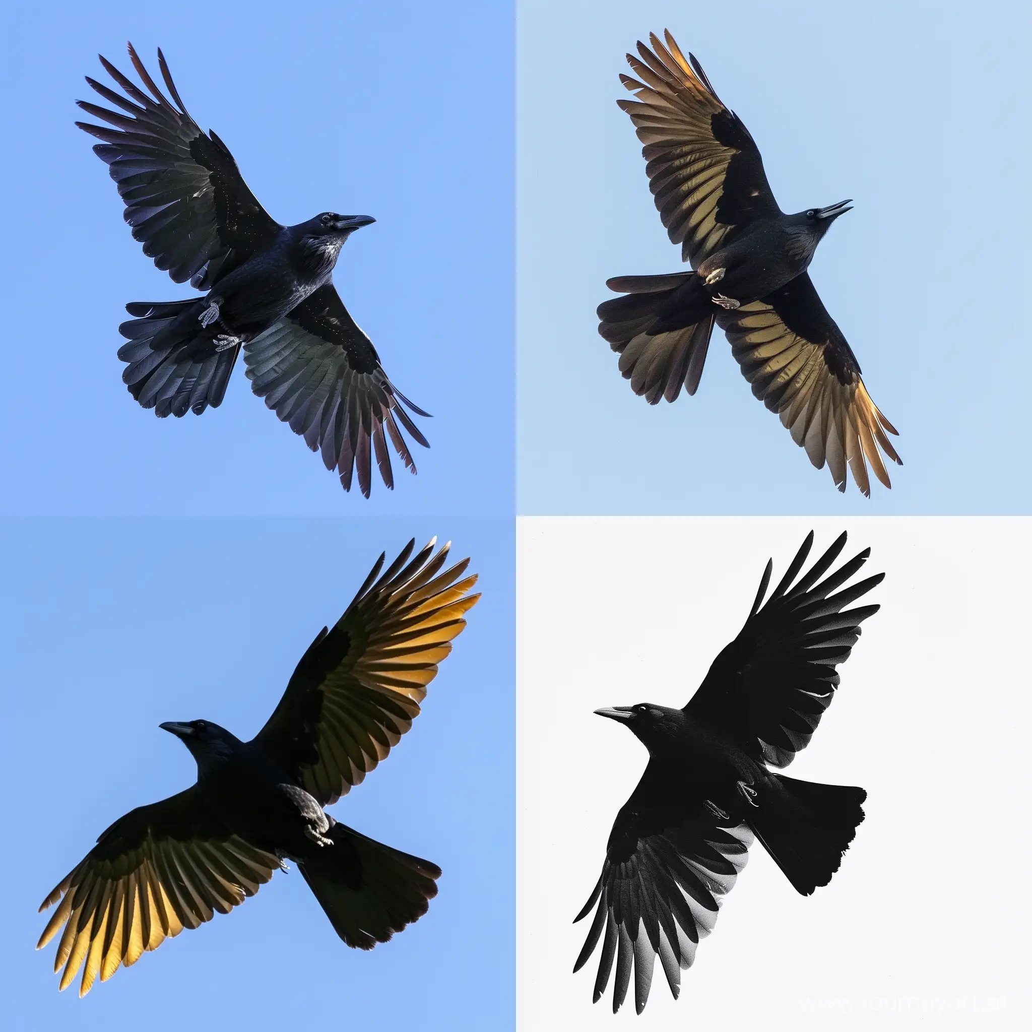 Graceful-Crow-Soaring-Vertically-with-Majestic-Wing-Spread
