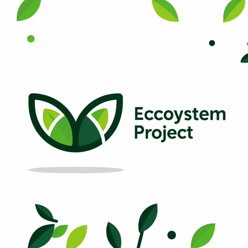 a logo design,with the text "Ecosystem project", main symbol:plant,Moderate,clear background