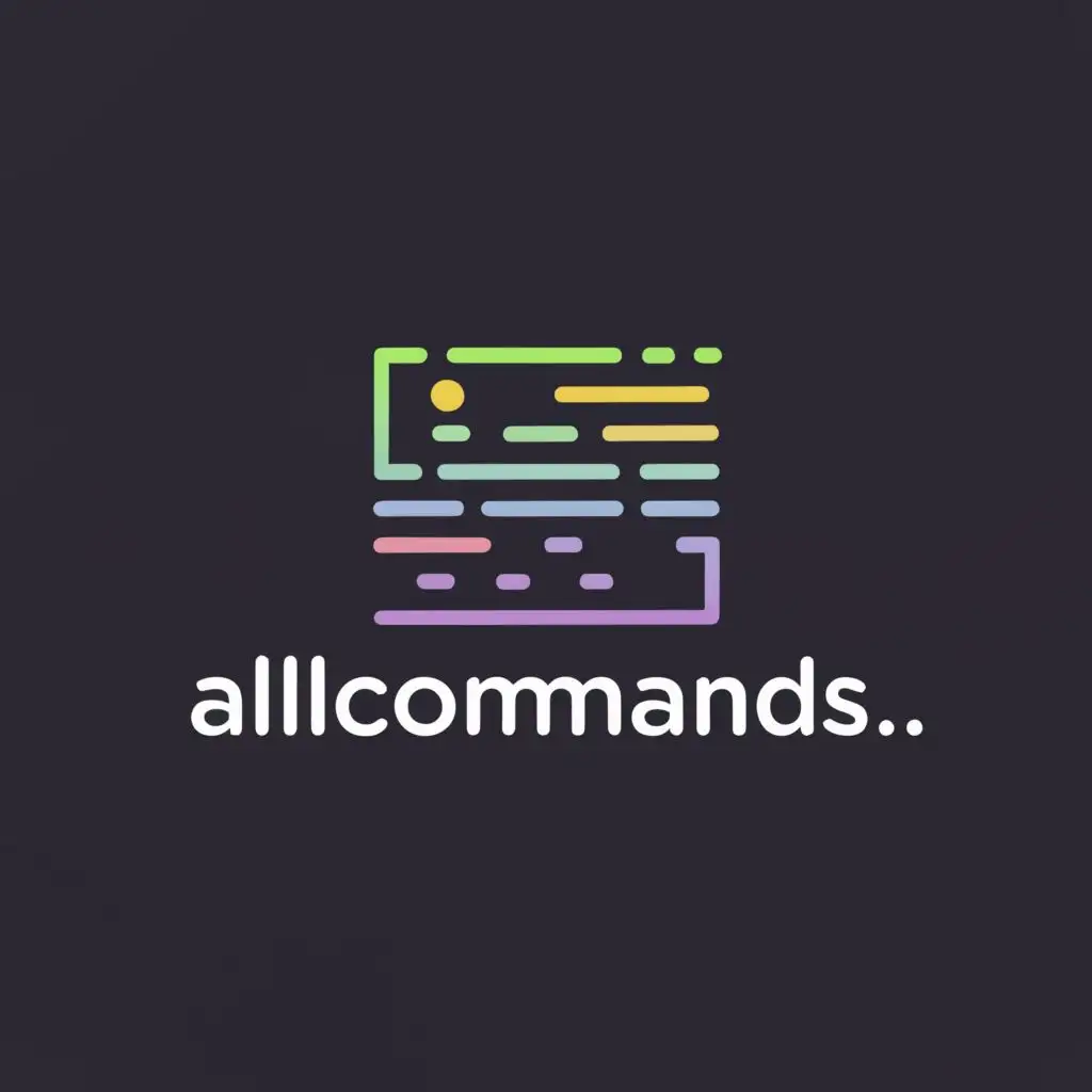 a logo design,with the text "AllCommands.top", main symbol:Terminal Command Line Interface,Minimalistic,be used in Technology industry,clear background