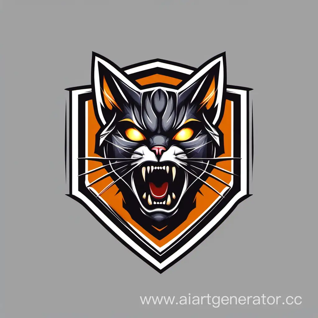 Fierce-Cat-Logo-Displaying-Aggressive-Strength