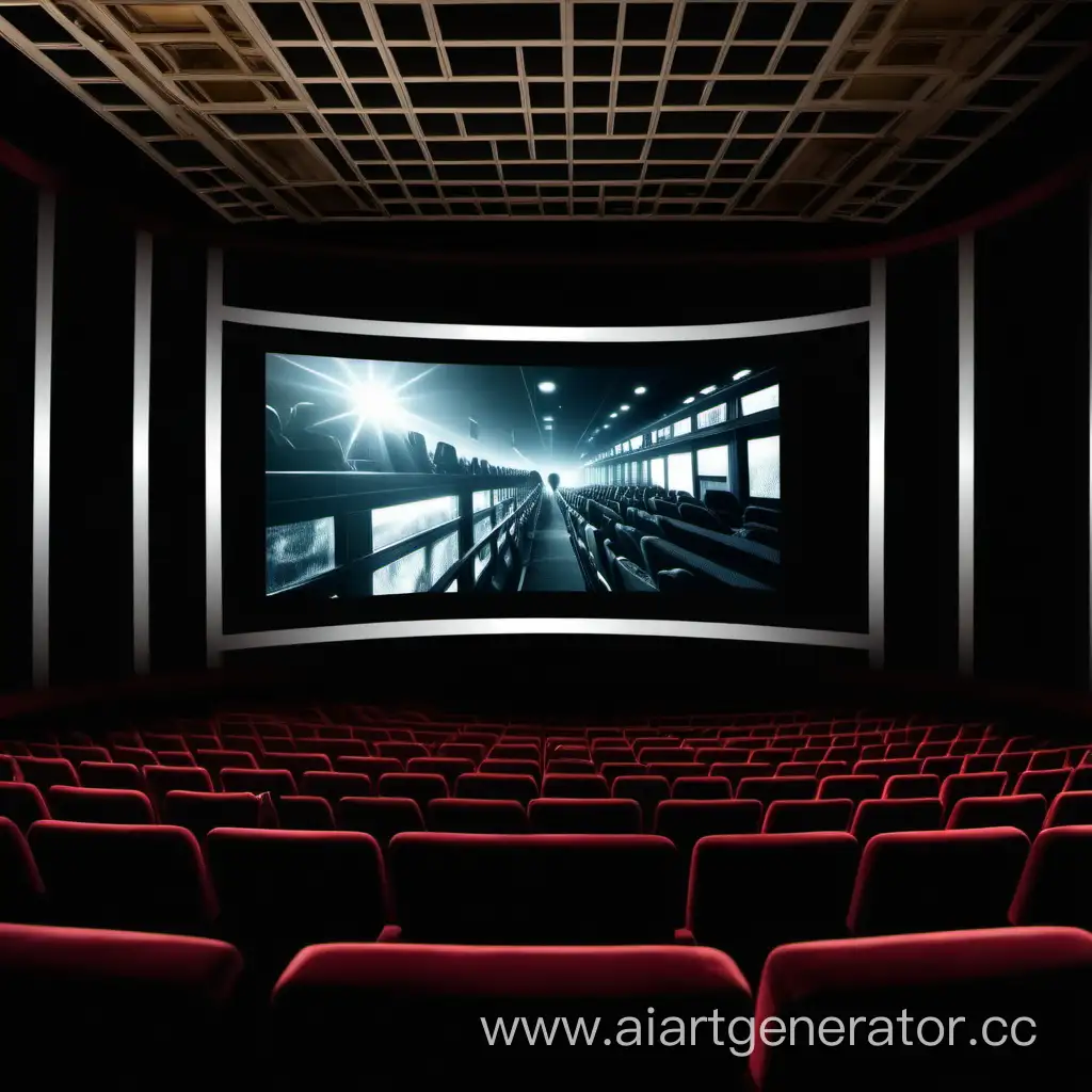Баннер  экран в кинотеатре по бокам кинолента