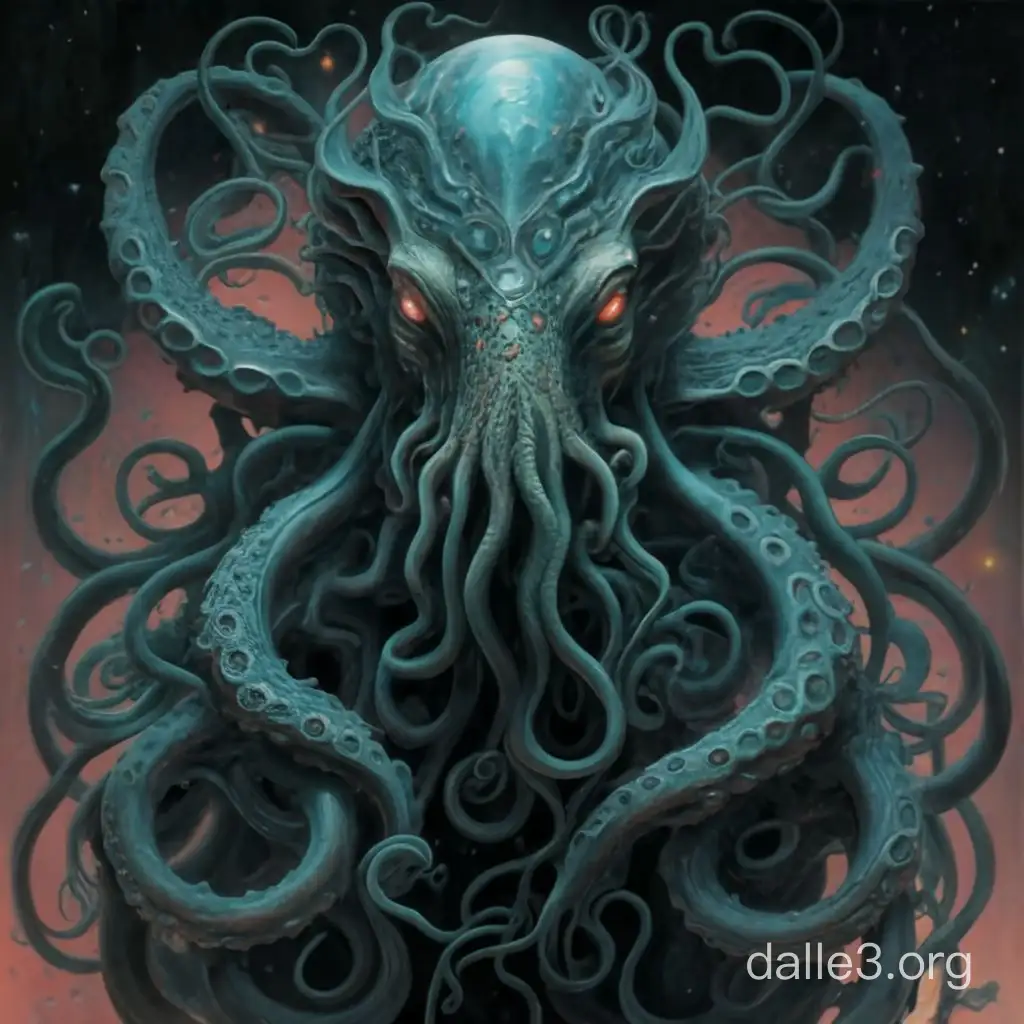 Cthulhu Devouring the Universe Dark Cosmic Masterpiece | Dalle3 AI