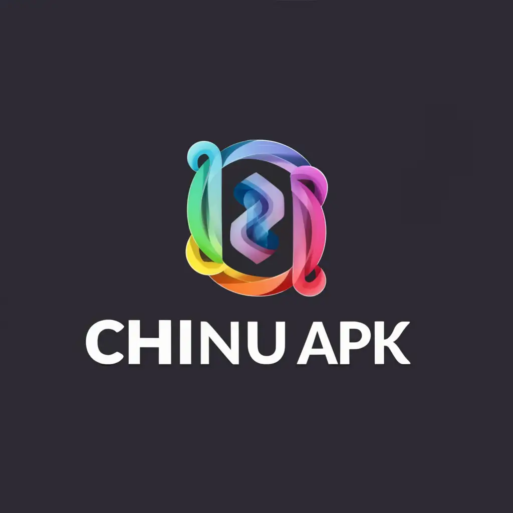 a logo design,with the text "chinu apk", main symbol:graphic and deign alphabets,complex,clear background