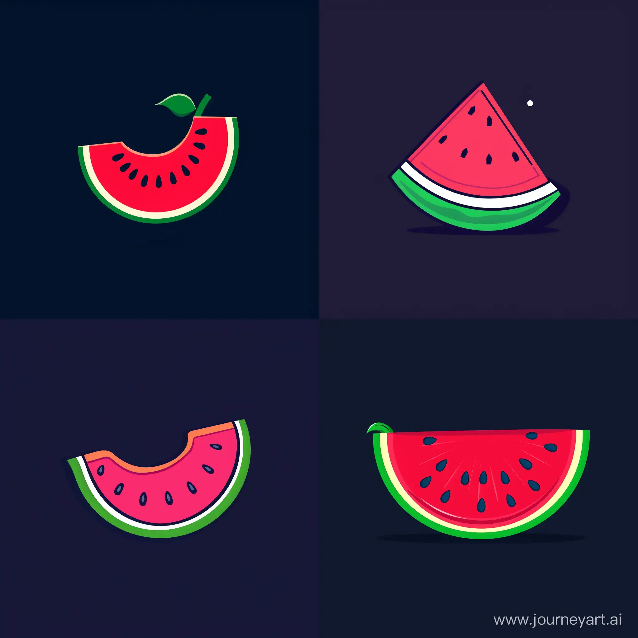 Futuristic-Watermelon-Minimalism-Logo-Design