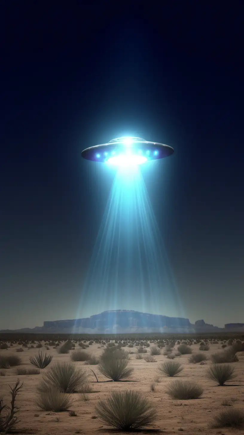 Enigmatic UFO Lights Illuminate Roswell Desert Night Sky