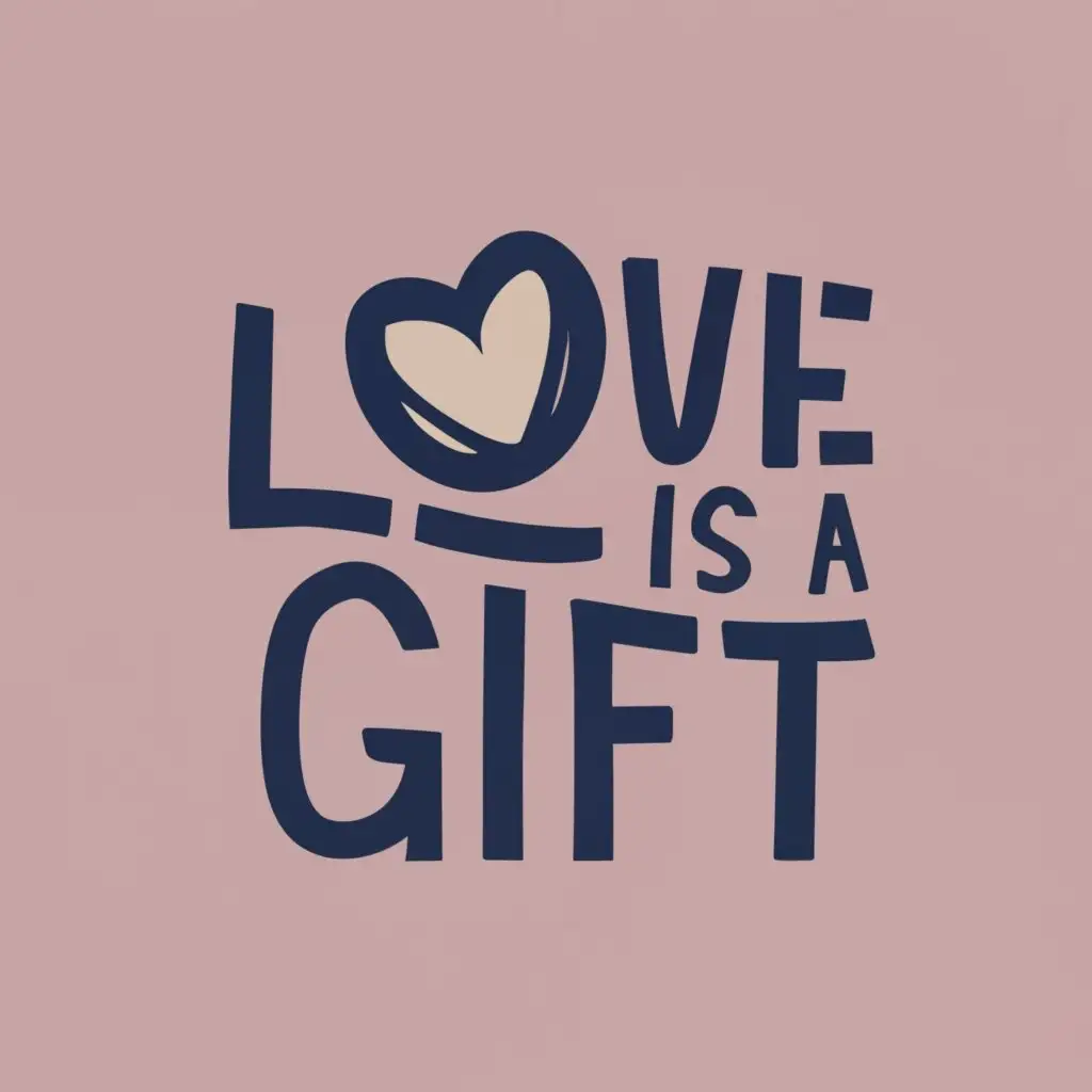 logo, Love is a gift, with the text "Love is a gift", typography, be used in Animals Pets industry