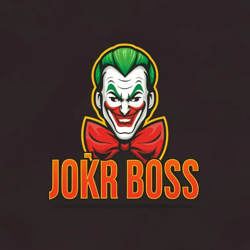 LOGO-Design-for-Joker-Boss-Bold-Typography-and-Mischievous-Joker-Icon-on-a-Clean-Backdrop