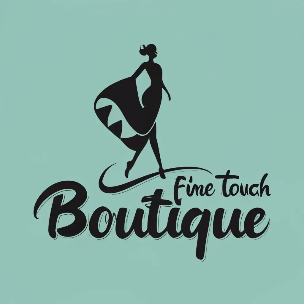 logo, fashiong clothing, with the text "fine touch boutique", typography, be used in Retail industry