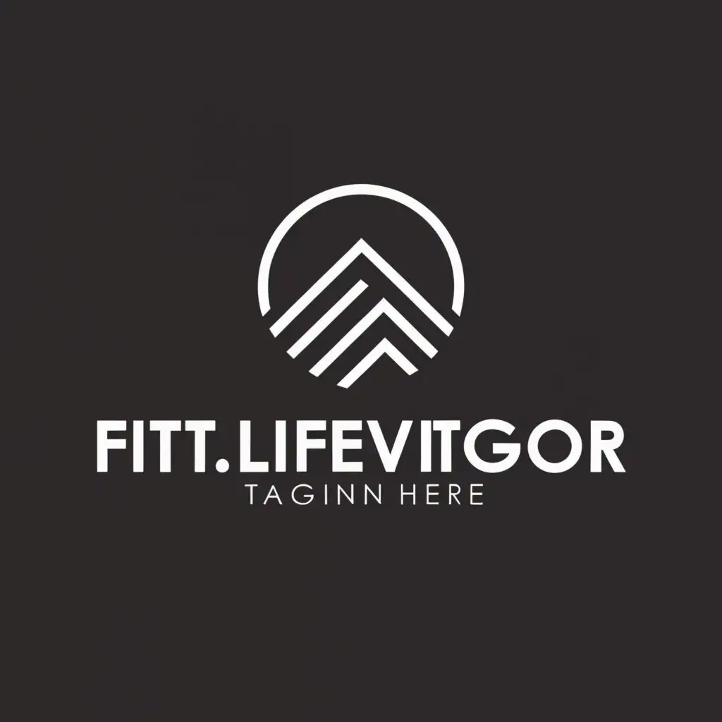 a logo design,with the text "FitLifeVigor", main symbol:mountian,Minimalistic,be used in Sports Fitness industry,clear background