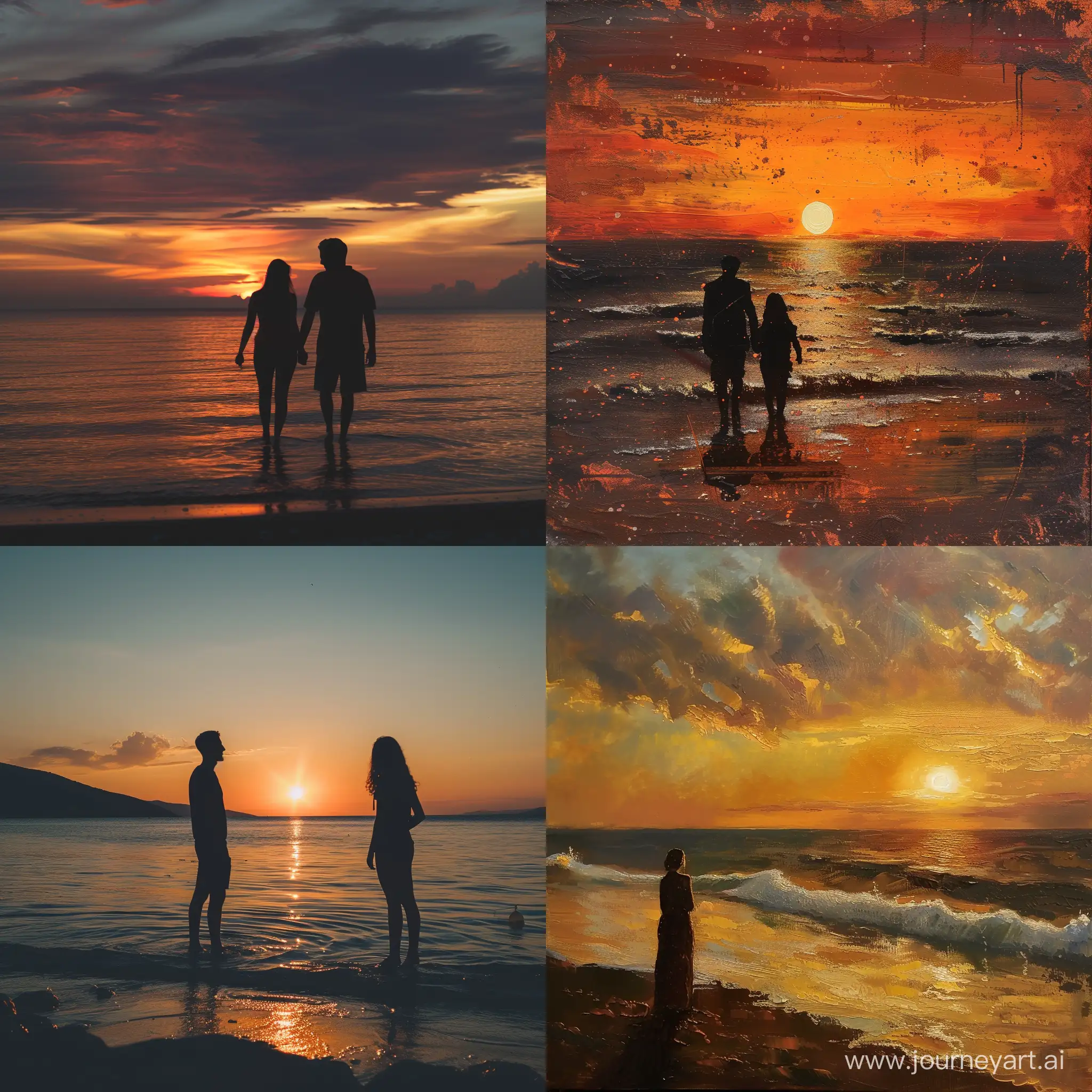 Romantic-Sunset-Stroll-by-the-Seaside-with-Couple