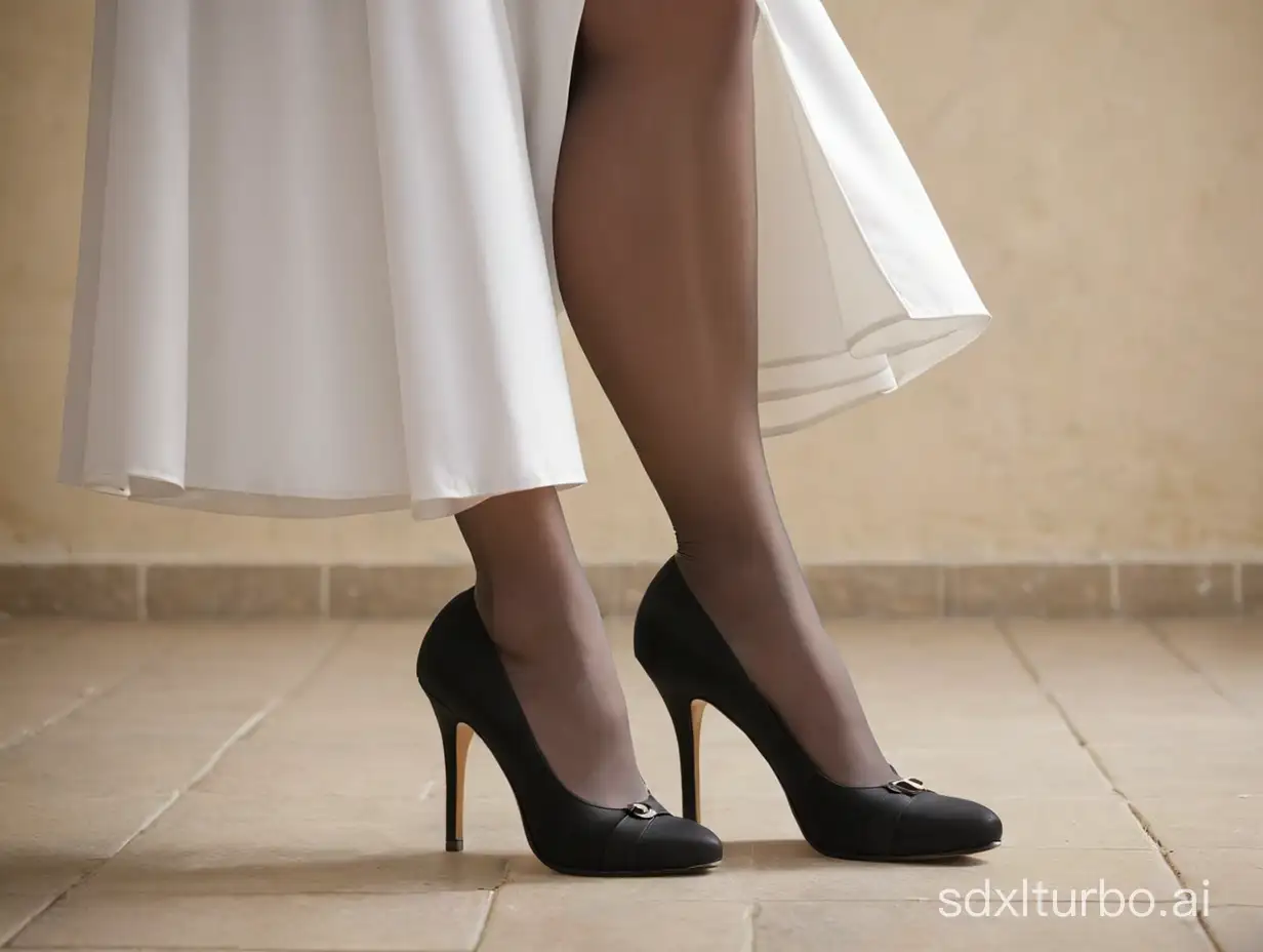 nuns feet in nylons and heels