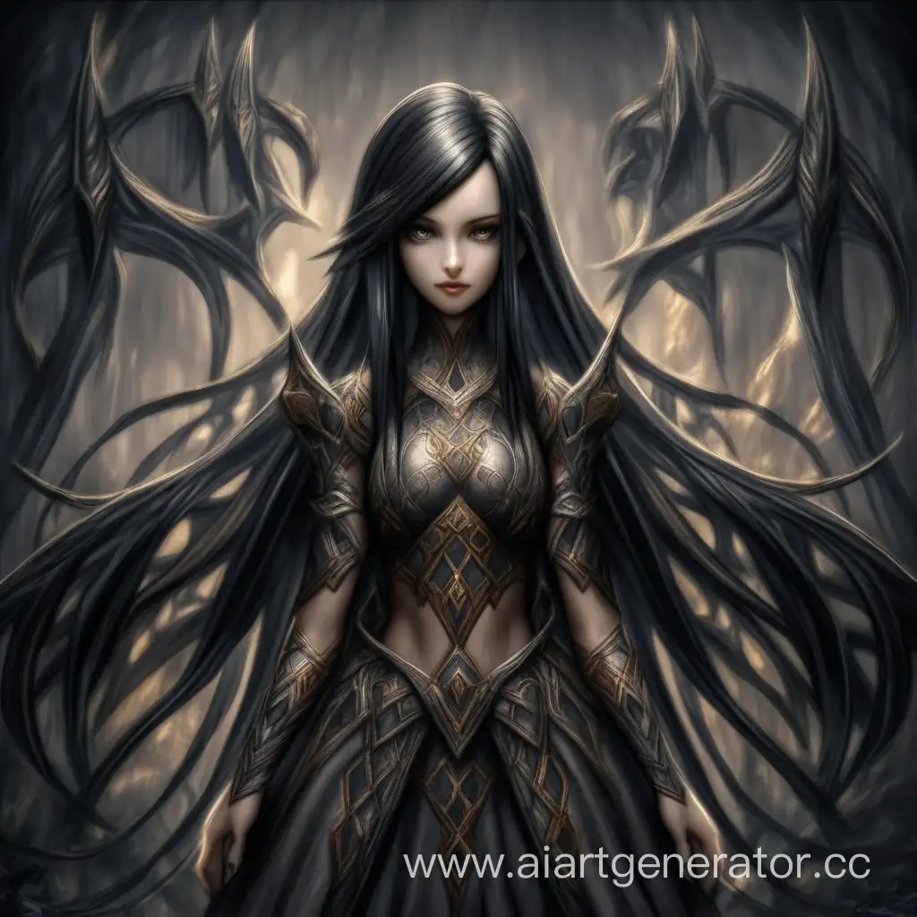 Mysterious-Girl-with-Black-Hair-in-Dark-Fantasy-Style