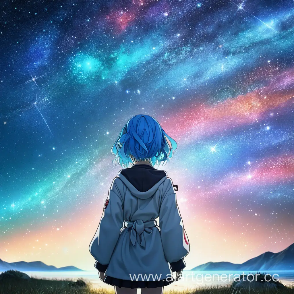 Enchanting-Anime-Girl-Serene-Beauty-Under-a-Colorful-Starry-Sky