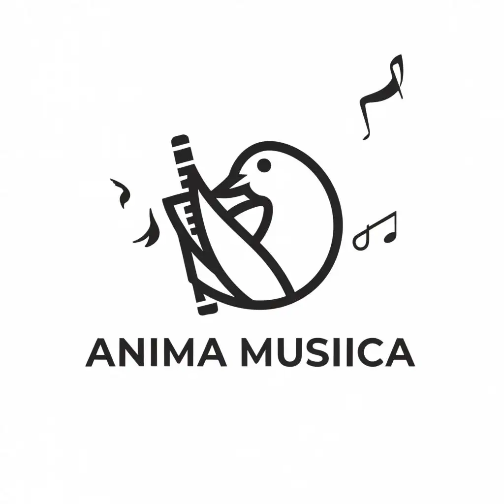 a logo design,with the text "Animal Musical", main symbol:bird flautist,Minimalistic,be used in Events industry,clear background