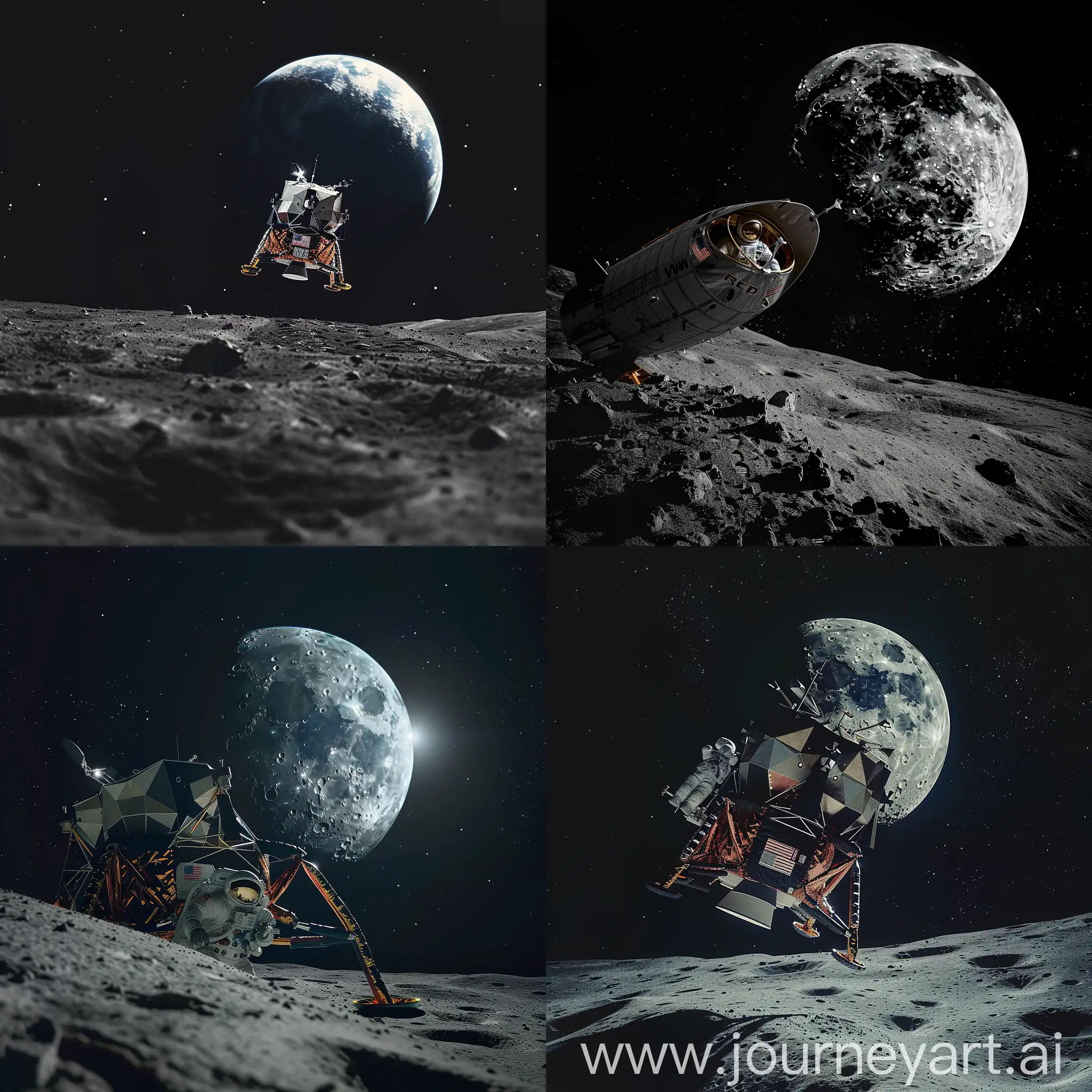 Solitary-Lunar-Explorer-Ascending-towards-Earth