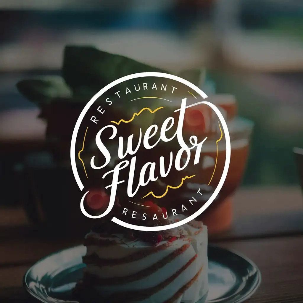 logo, cake, with the text "Sweet Flavor", typography, be used in Restaurant industry