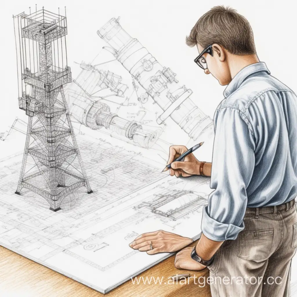 Animated-Drawing-of-an-Engineers-Life-on-the-Drawing-Board