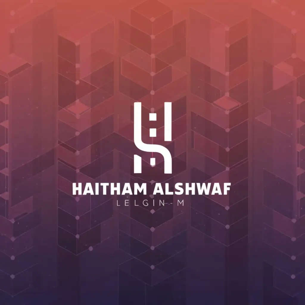 a logo design,with the text 'HAITHAM ALSHAWAFI', main symbol:'H',Minimalistic,be used in Technology industry,clear background