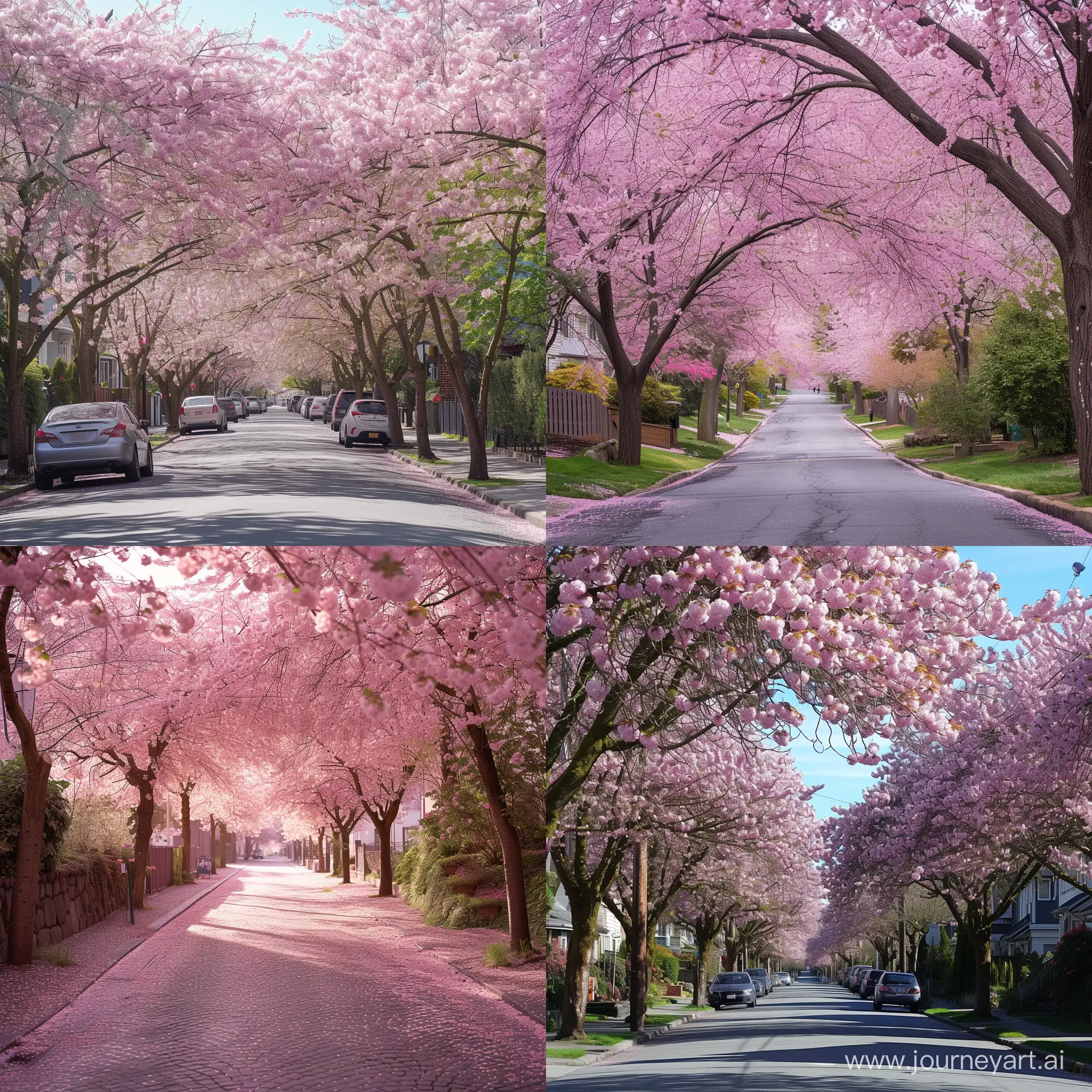 Cherry-Blossom-Avenue-in-a-Perfect-Square-Frame