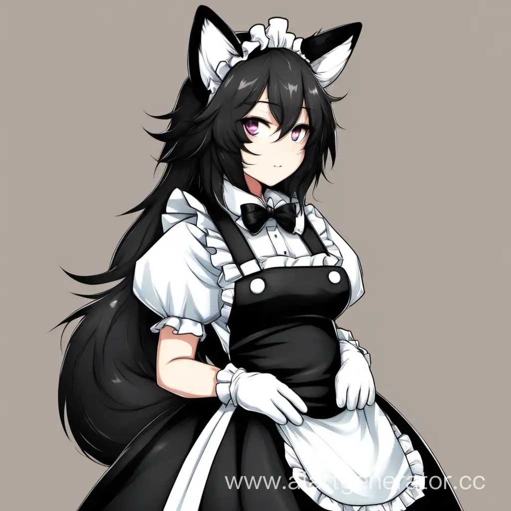 Adorable-BlackFurred-Maid-Cute-Furry-in-a-Charming-Costume