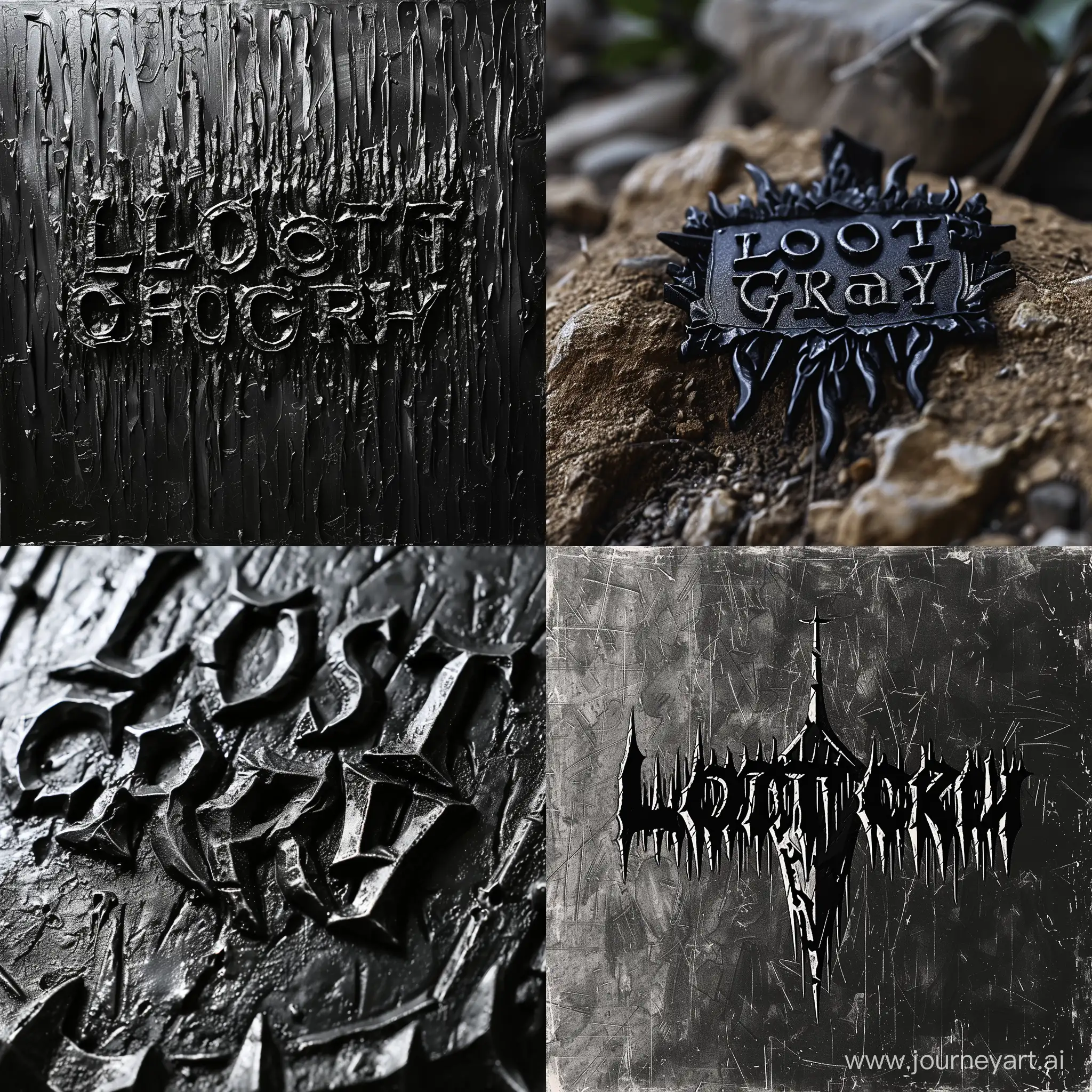 Dark-and-Mysterious-Black-Metal-Inscription-Lost-Cry