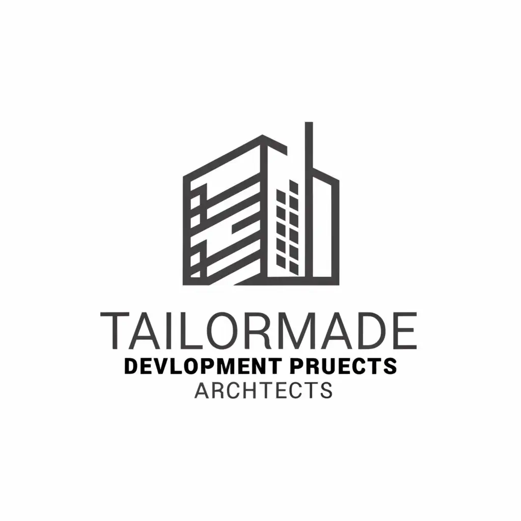 a logo design,with the text "Tailormade Development Projects Architechts", main symbol:Architectural,Moderate,be used in Construction industry,clear background