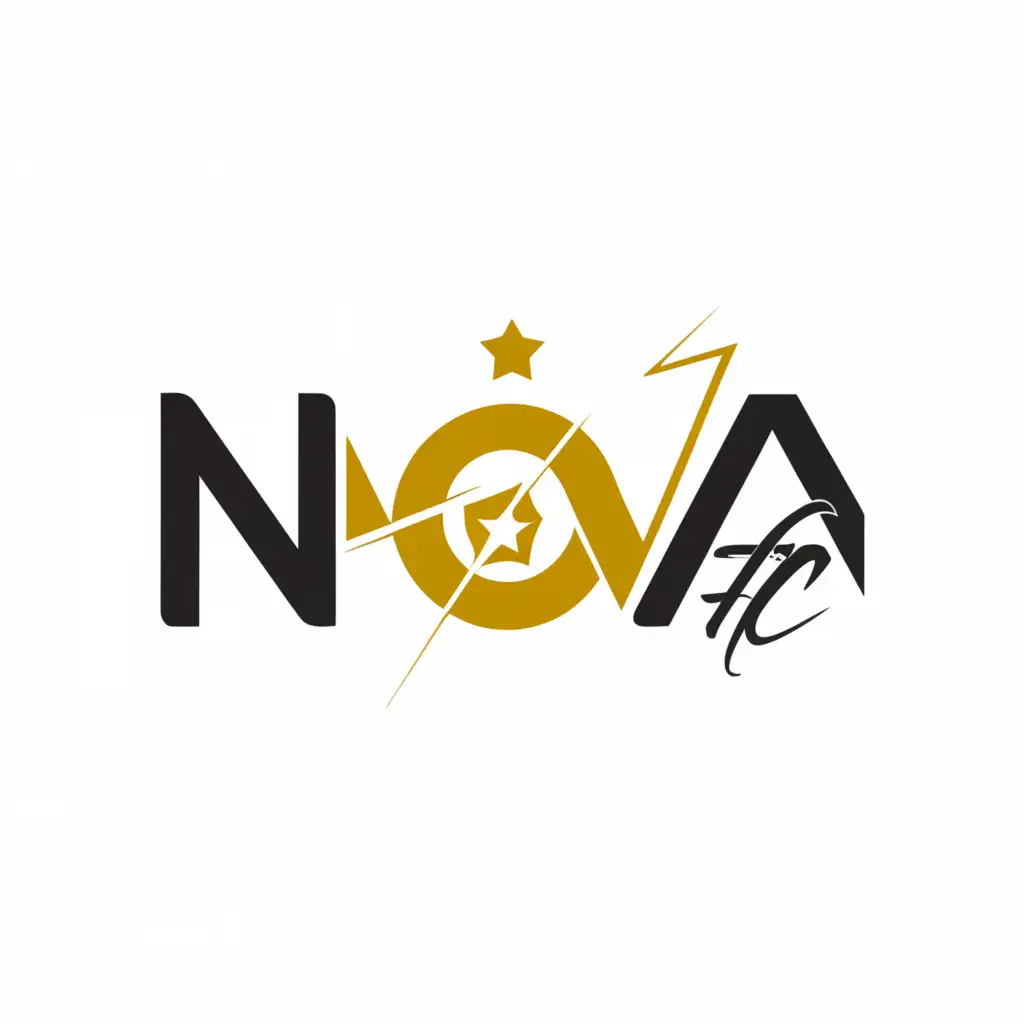 a logo design,with the text "Nova fc", main symbol:star,Moderate,clear background