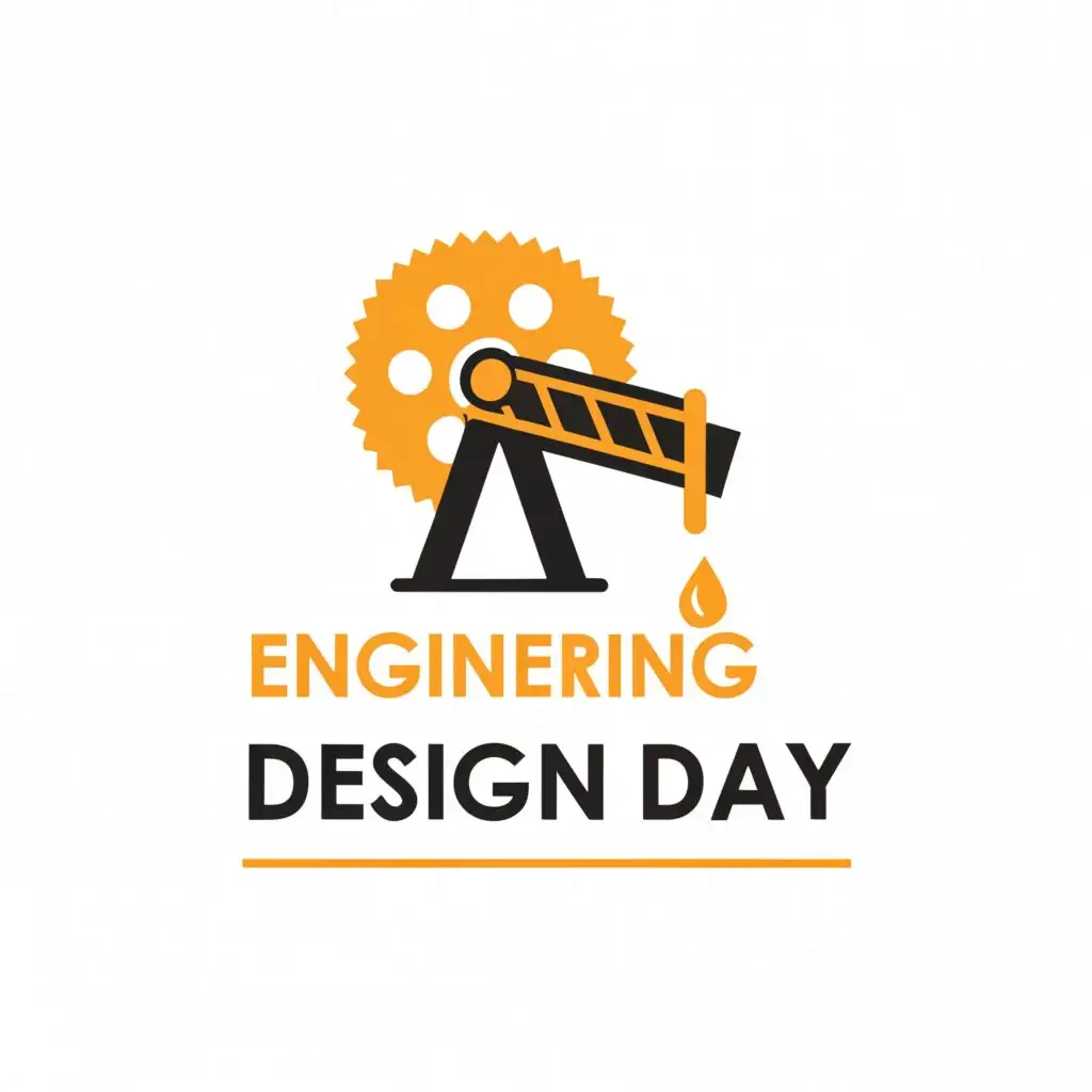 a logo design,with the text 'Engineering Design Day', main symbol: Oil Pump and gear mech and Building small drop of oil on G ,Moderate, be used in Events industry, clear background , , , , , ,

Add one big Buildings