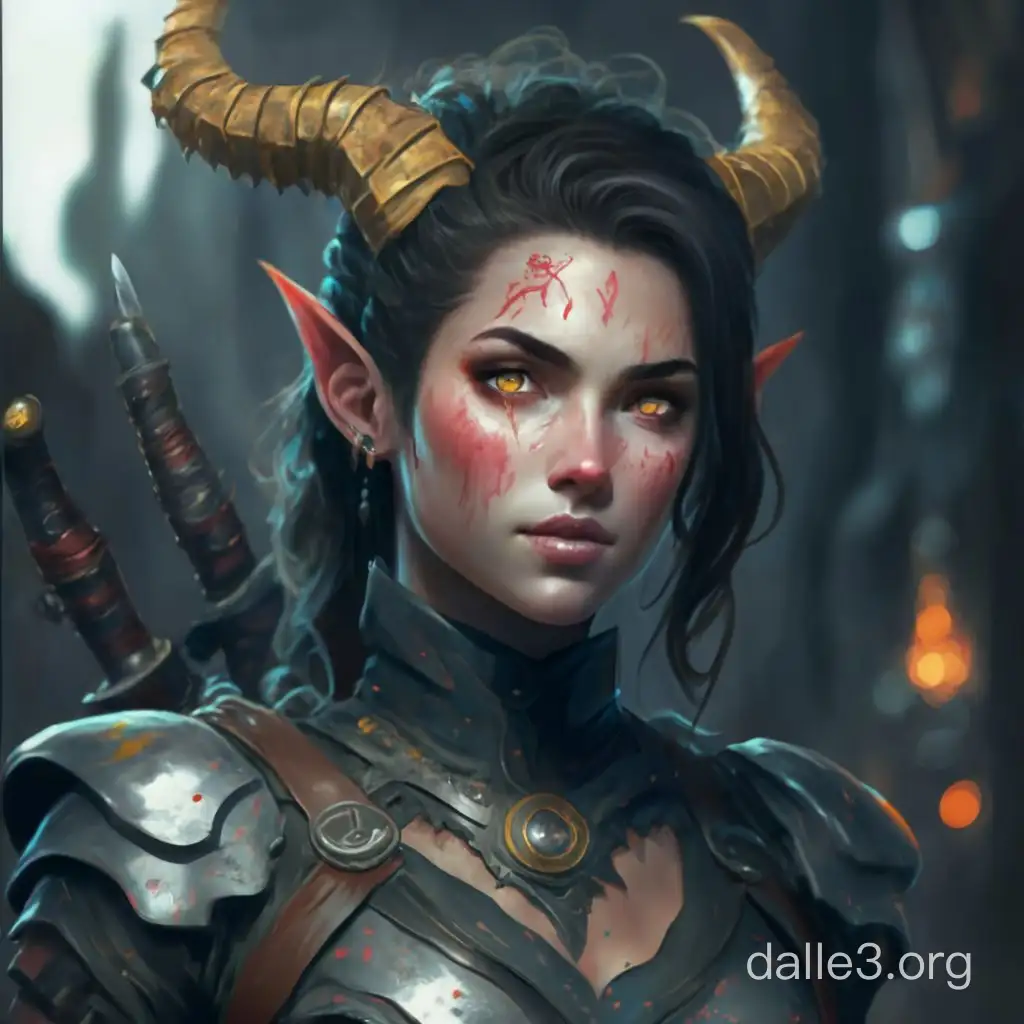 i would like an image of a soulknife rogue tiefling