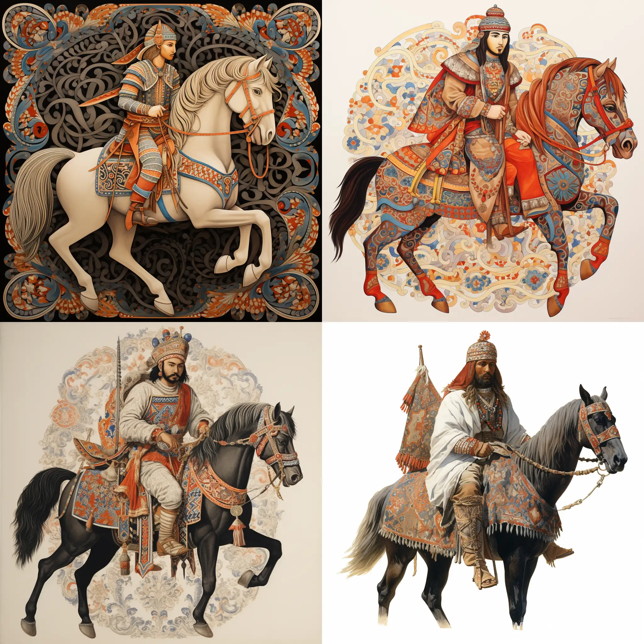 Intricate-7th-Century-Asiatic-Turk-Nomad-on-Horseback-Illustration