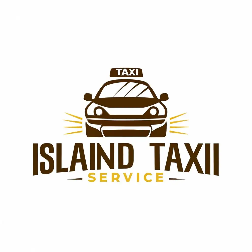 a logo design,with the text "ISLAND TAXI SERVICE", main symbol:TAXI,Moderate,be used in Automotive industry,clear background