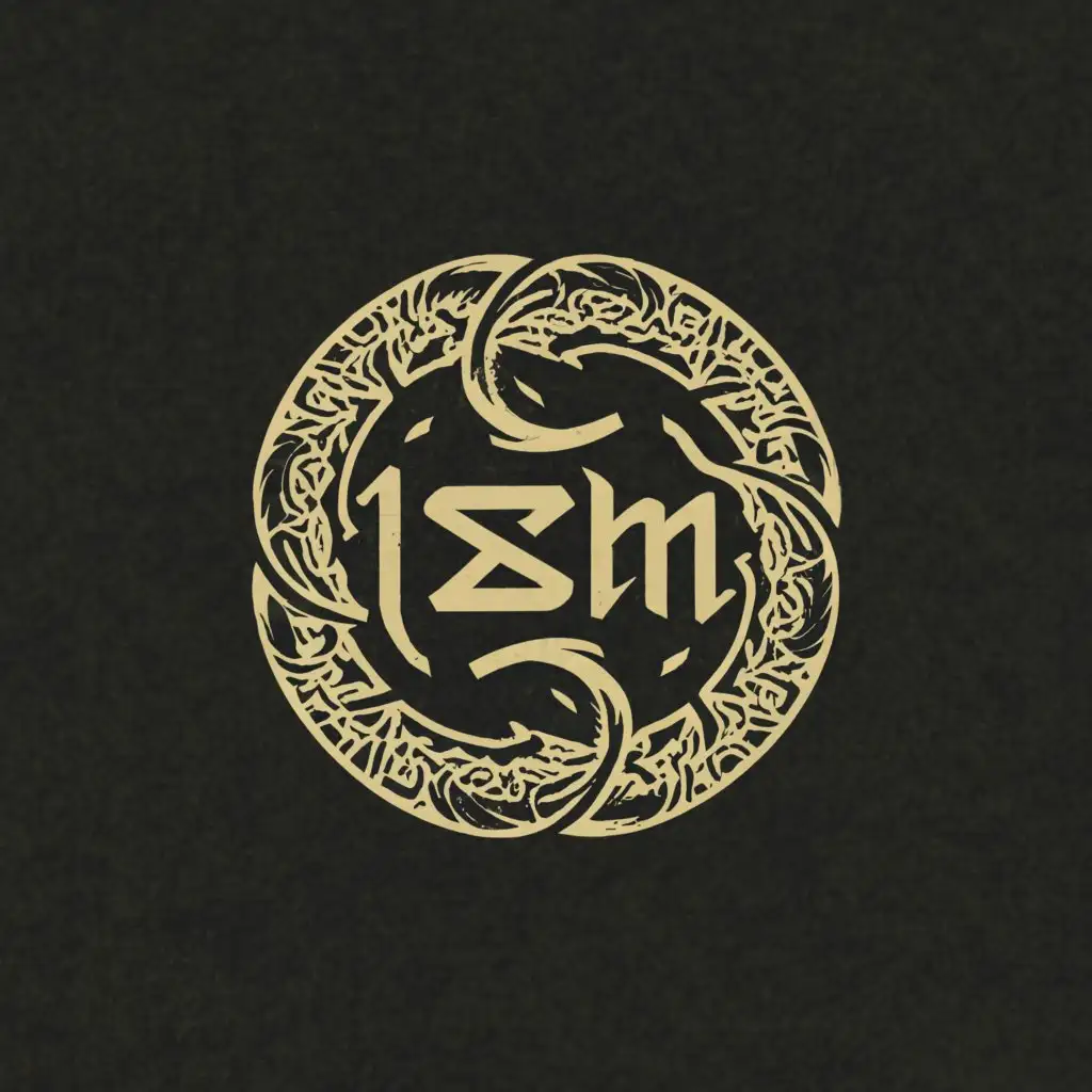 a logo design,with the text "Ism", main symbol:ouroboros,complex,clear background